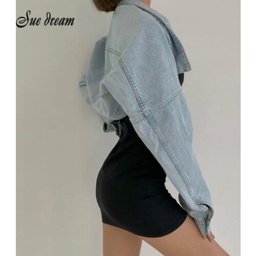 SUE DREAM Womens Denim Jackets