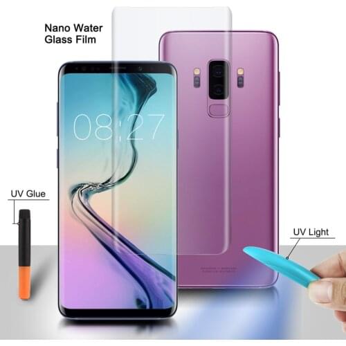 Full UV Glue Liquid Tempered Glass Screen Protector For Samsung Galaxy Note8 Note9 S9 S8 plus