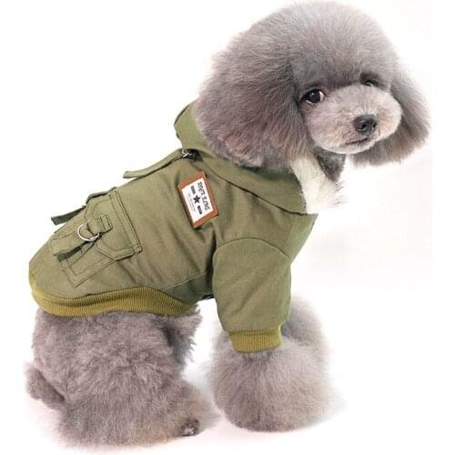 Pet Winter Dog Clothes Warm Dog Coat Soft Fur Hooded Puppy Jacket Clothing Pet Apparel For Small Dogs 5Sizes 3Colors
