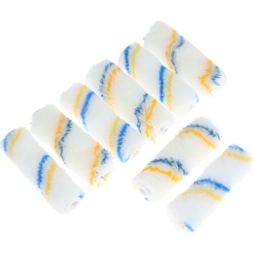 10pcs 4 inch Craft Paint Foam Rollers Decorative Corner Roller Brush Sponge Paint Roller Sleeves Decorating Painting Tool