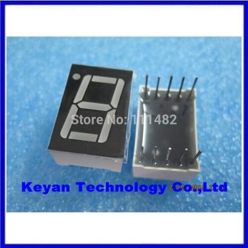10PCS/LOT Anode + 1 Digit 0.56 inch Red LED Display Common