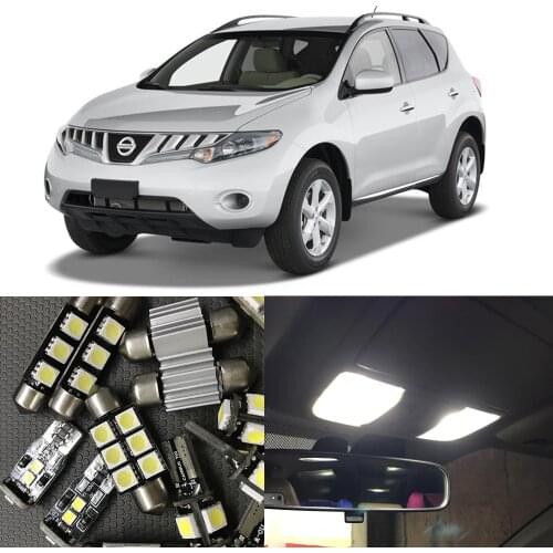 14pcs White Canbus LED Light Bulbs Interior Package Kit For Nissan Murano 2009-2015 Car Map Dome Trunk License Plate light Lamp