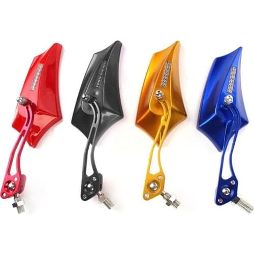 2Pcs Universal Motorcycle Mirror Aluminum Alloy Bar End Side Rearview Mirrors