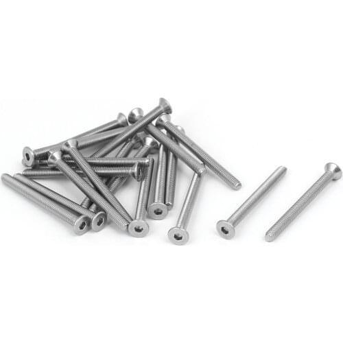 20pcs DIN7991 M3x35mm 316 Stainless Steel Flat Head Hex Socket Cap Screw Bolt 0.5mm pitch hex socket head Hexagon Bolt set