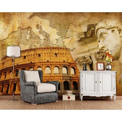 Great Roman Empire retro 3d wallpaper,living room tv wall bedroom wall papers home decor restaurant cafe bar custom mural