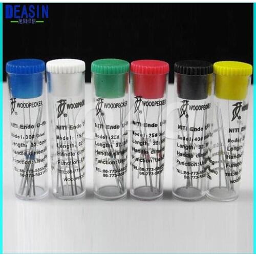 2018 Deasin 4 Boxes Dental original Woodpecker Niti Endo Endodontic U-FILE optional 15#_40# Used for Root Canal Cleaning