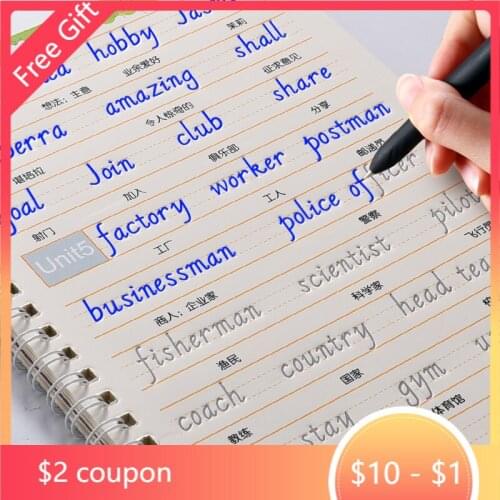 4 Books/Set English Copybook For Calligraphy Childrens Handwriting Exercise Book Baby Learn English Practice Textbook For Kids