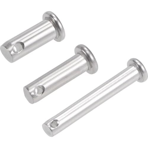 5pcs Single Hole Clevis Pins 6mm 8mm 10mm Flat Head 304 Stainless Steel Link Hinge Pin L 20/25/30/35/40/50/60/70mm