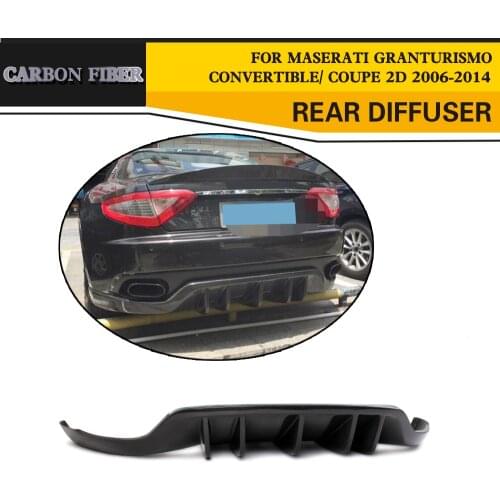 Car Styling Carbon Fiber Racing Rear Diffuser Lip for Maserati GranTurismo Convertible Coupe 2Door 2006-2014 Black FRP