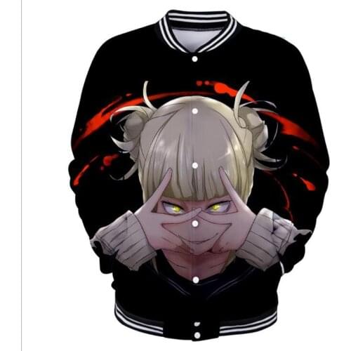 My Hero Academia Baseball Jacket Men Bomber Jacket Boku No Hero Academia Cosplay Costume Himiko Toga Baseball Uniform Outwear