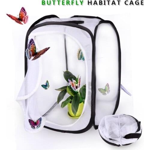 Insect Butterfly Habitat Large Portable Insect Monarch Butterfly Mesh Net Cage Terrarium Pop-up