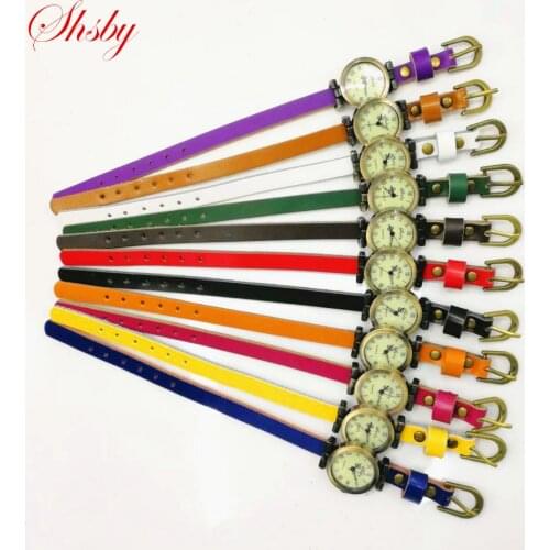 Shsby Fashion Cow Leather Female Watch ROMA Vintage Students Watch Women Dress Watches 11 Watches Wholesale