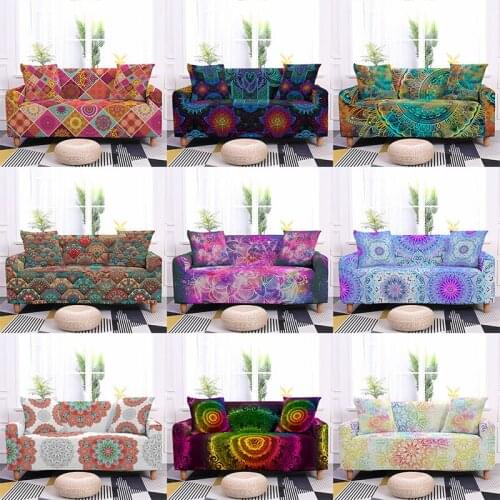 Mandala Sofa Silpcover Sectional Couch Cover All-inclusive Sofa Cover Fully-wrapped Sofa Protector