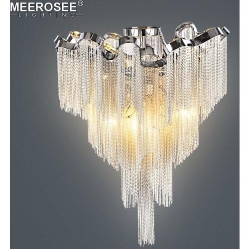 French Chain Luster Chandeliers Lighting Fitting Flush Mounted Chandelier Lamp For Foyer Dining Room Restaurant Decoration