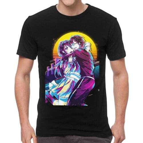 Noragami Tshirts Men Stylish Tee Tops 100% Cotton T Shirt Short Sleeve Yato Nico Mafumafu Iki Hiyori Yukine God Manga T-shirts