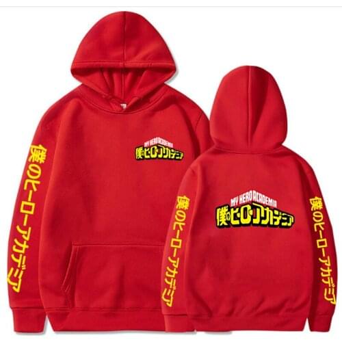 My Hero Academia Anime Hoodies Pullovers Sweatshirts MHA Cosplay Oversized Solid Loose Streetwear Casual Top Sweater 2021 New