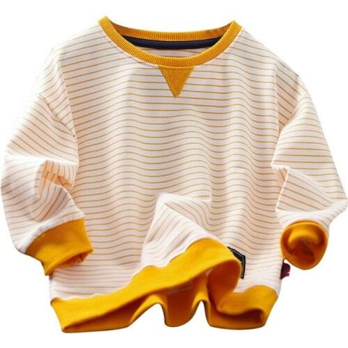 Ins Boy Fashionable Web Celebrity Stripe Long Sleeve Casual Hoodie Hot Sale