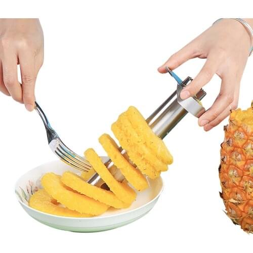 Stainless Steel Pineapple Cutting Tools Pineapple Automatic Peeling and Eating Melon Artifact Peeler Household Stripping Knife