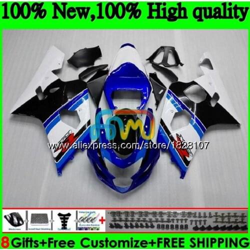 K4 Body For SUZUKI GSX-R750 GSXR 600 750 R750 04 White blue top 05 36BS.9 GSXR-600 GSXR600 600CC 750CC GSXR750 2004 2005 Fairing
