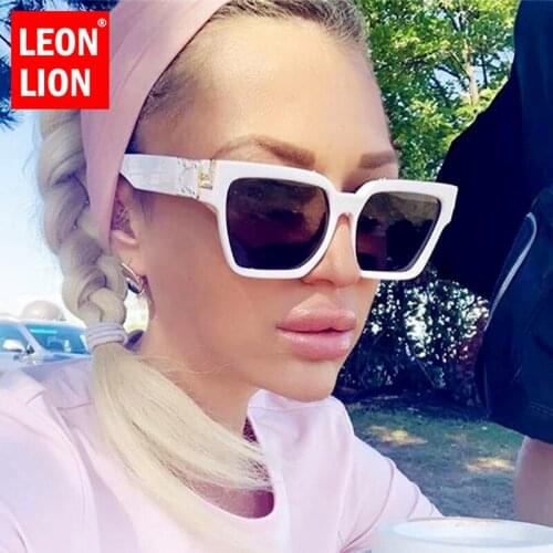 LeonLion Square Vintage Sunglasses Women 2021 Brand Designer Women Eyeglasses Luxury Mirror Retro High Quality Female Oculos