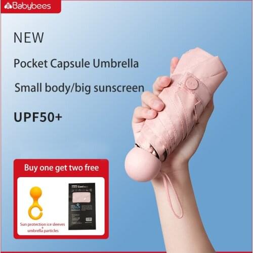 Mini Umbrella Women Pocket Umbrella Small Anti UV Paraguas Sun Umbrella Rain Windproof Light Folding Umbrellas Easily Store para