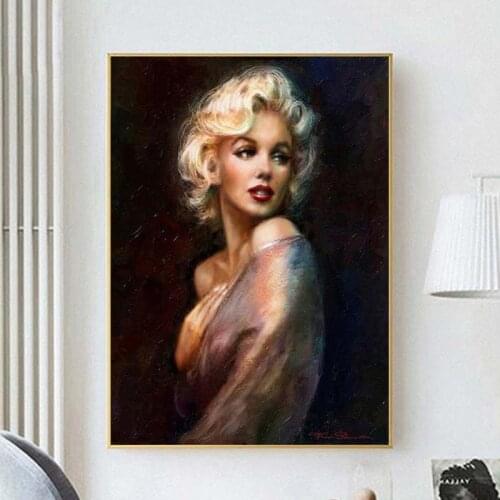 Fashion Marilyn Monroe Canvas Paintings Figure Posters and Prints Cuadros Wall Art Pictures for Living Room Home Decor Unframed