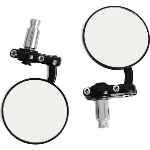 Motorcycle Mirror Black 22mm Handle Bar End Rearview Side Mirrors For KTM Honda Yamaha Kawasaki Suzuki BMW Ducati Aprilia