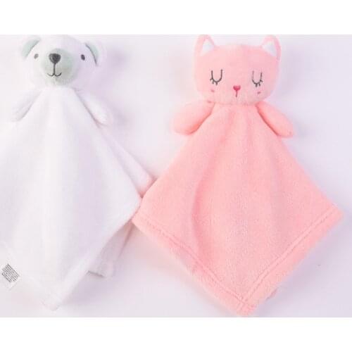 Cartoon Bear Baby Plush Toys Bunny Soothe Appease Towel Soft Stuffed Animal Security Comforter Blanket Appease Doll Sleeping Toy