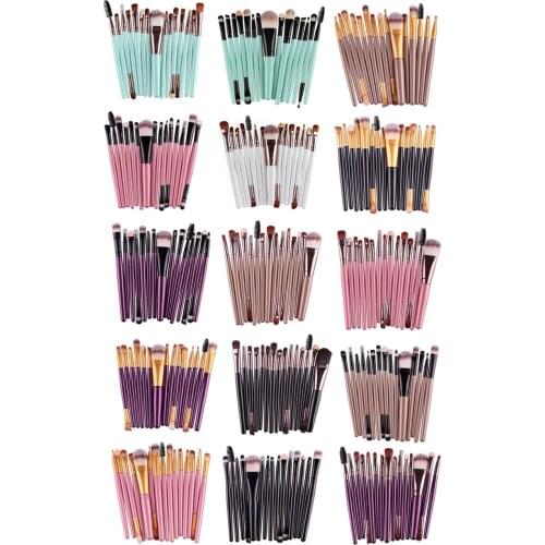 15pcs Cosmetic Makeup Brushes Set Powder Eyeshadow Eyeliner Lip Brush Make Up Brushes beauty tools pincel maquiagem kits set
