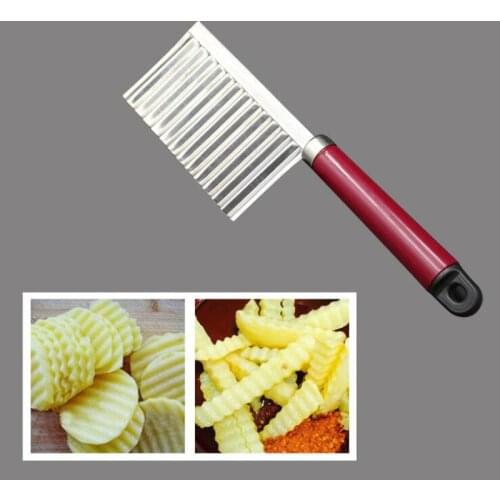 Stainless Steel Potato Chips Making Peeler Cutter Vegetable Kitchen Knives Fruit Tool Knife Accessories Wavy Cutter