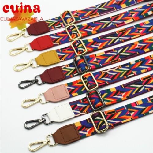 Nylon Belt Bag Straps For Women Shoulder Messenger Bags Adjustable Wide Strap Parts For Accesseries Rainbow Handbag Chain Female