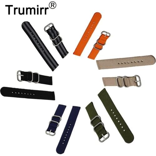 18mm 20mm 22mm 24mm Nylon Watch Band Univeral Zulu Fabric Strap Wrist Belt Bracelet Black Gray Blue Brown Green Orange + Tool