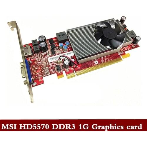 Original graphics card for Lenovo desktop MSI V215 HD5570 1G 128bit DDR3 VGA HDMI full height bezel 11011929 free shipping