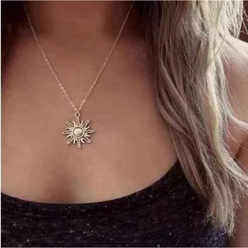 Find Me Geometric Shell Flower Pendant Necklace for Women Simple Alloy Long Necklaces 2019 New Fashion Jewelry Accessories