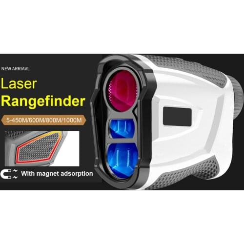 Rechargeable 6X Golf Rangefinder with Slope Compensation Flag Acquisition Technology for Golfing Hunting