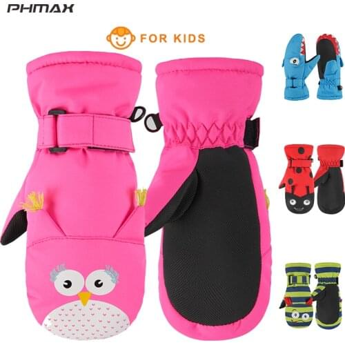 PHMAX Warmer Toddler Ski Gloves Kids Winter Waterproof Snow Gloves Children Windproof Andi-Slip Hiking Camping Skating Gloves