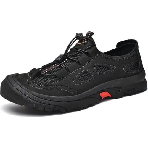 Mens Outdoor Hiking Sandals Breathable Trekking Shoes Aqua Water Shoes Men Beach Sandals Sneakers Five Toes Fishing Shoes