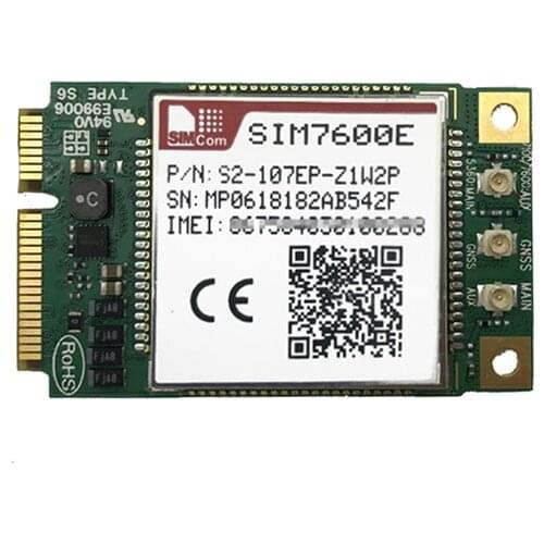 SIMCOM SIM7600E mini pcie 4G LTE cat1 module for EMEA/Korea/Thailand LTE-FDD/TDD WCDMA GSM 900/1800MHz 100% New&Original
