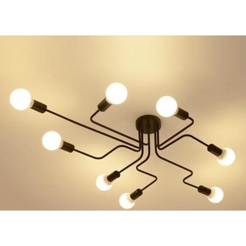 Modern Vintage LED Ceiling Chandelier Lighting Living Room Bedroom Multiple Rod Chandeliers Creative Home Lighting Fixtures