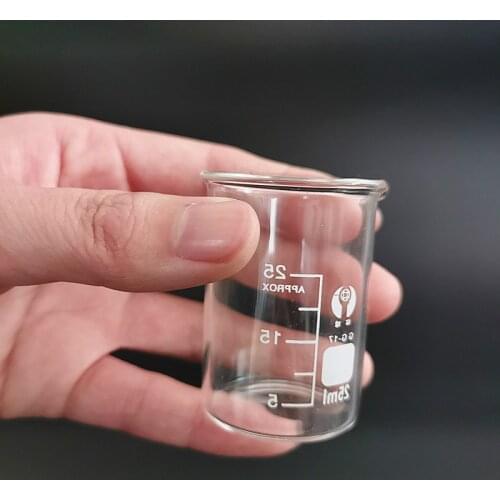 4PCS New 5/10/25/50ml Pyrex Glass beaker Borosilicate GG-17 Graduated Beakers Measuring Glass Chemistry Beakers