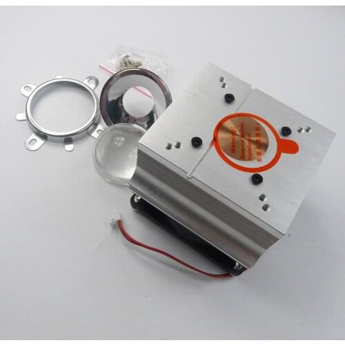 Heat sink fans DC12V+44mm Glass lens Kits for 20W 30W 50W 100W High Power Led