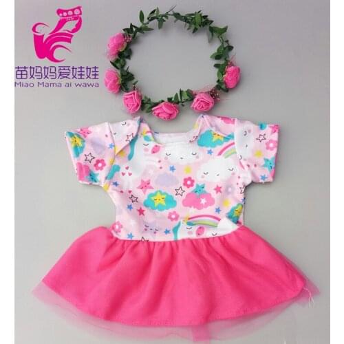 Baby Doll dress skirt for 18" 45cm american doll clothes set toys wear children gift