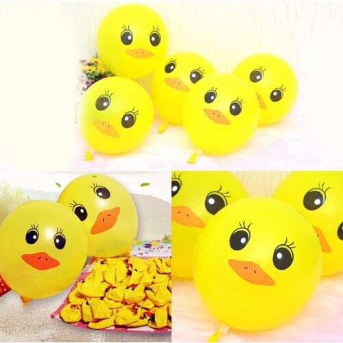 10pcs/lots Children Yellow Duck Party Balloons 12'' Birthday Balloons Party Supplies