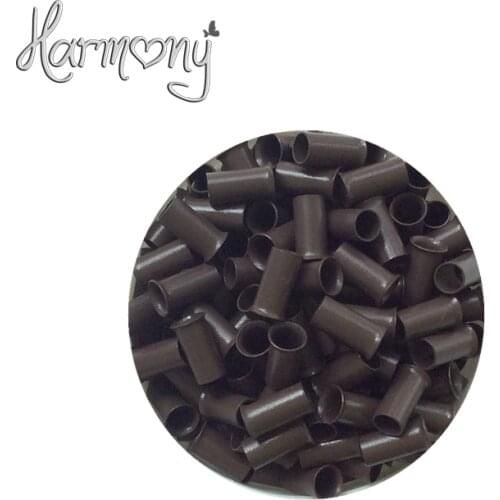 1000pcs/lot) 3.0*2.6*6.0mm 1# Black color Copper Micro Links for pre-bonded hair 8 colors for your choices