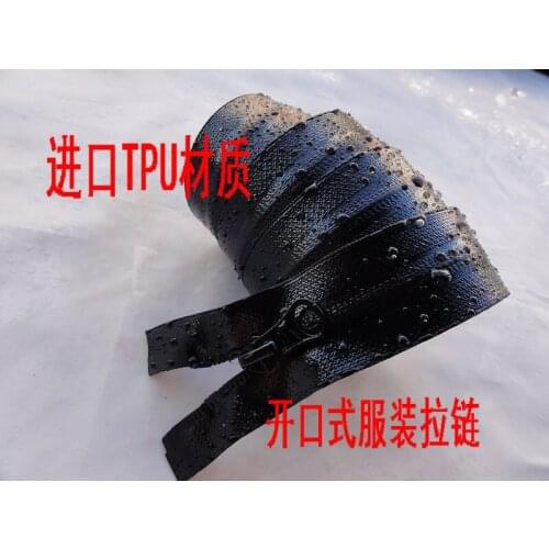 #5 black waterproof nylon zipper 2pcs 100cm open end repair fix a zipper ski suits down coat EN71PAR3