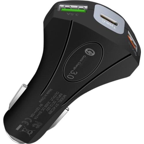 Safety Hammer USB QC3.0 Car Charger Quick Charge Phone Charging Car Fast Charger Ports Portable Charger for iPhone xiaomi Type-C