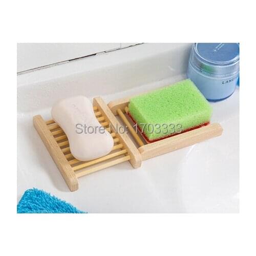 Free Shipping Wooden Soap Dishes Bathroom Soap Tray Soap Holder Soap Box #ZR34