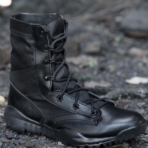Lightweight Military Black Boots Men Mens Work Spring Summer Shoes Army Boots Combat Boot Motorcycle Comfortable Sneakers