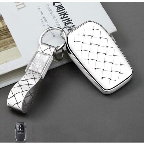 Car Key Cover Shell Smart Key Case For Toyota Highlander XU50 Prius Prado Camry Corolla RAV4 Crown XA40 Alphard Solft Accessorie