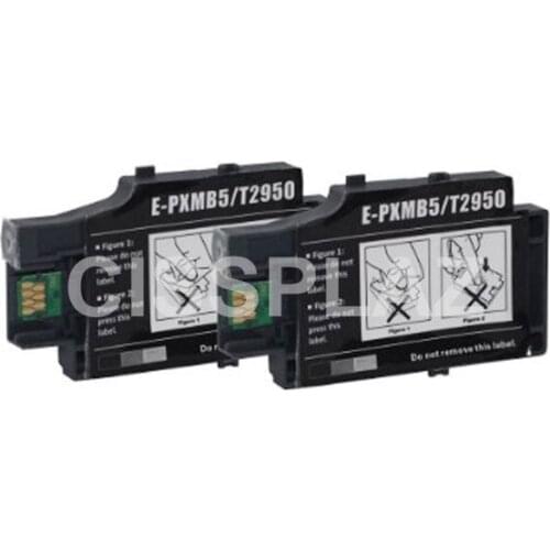 CISSPLAZA 2pcs T2950 PXMB5 Waste ink Container compatible for epson WF100 WF-100W PX-S05B S05W Maintenance tank